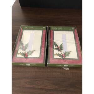 Rare! Anna Griffin Classic Holiday Cards Holly Berry 2 New Boxes Unopened.